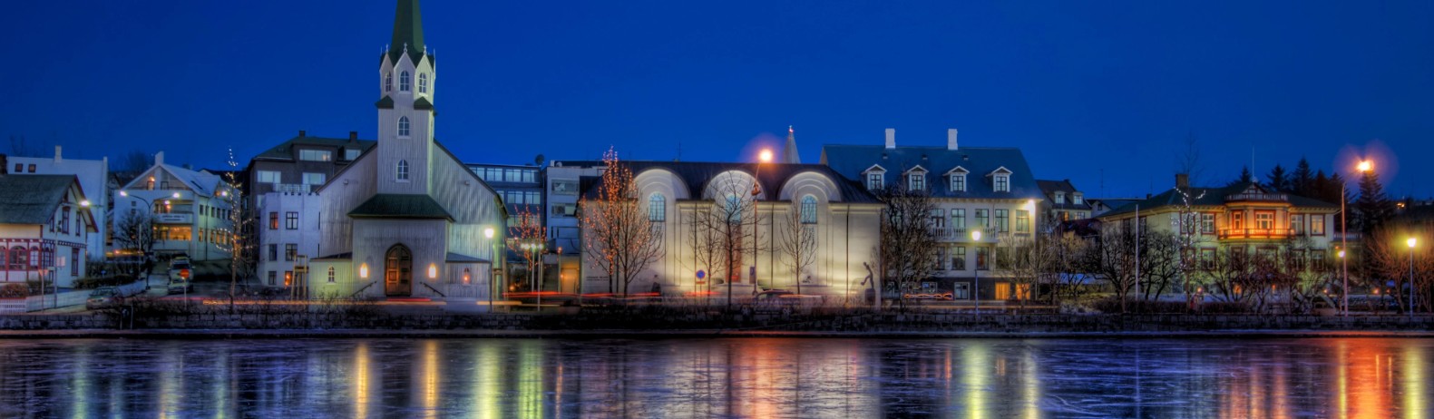 Vista panorámica de Reykjavik Islandia